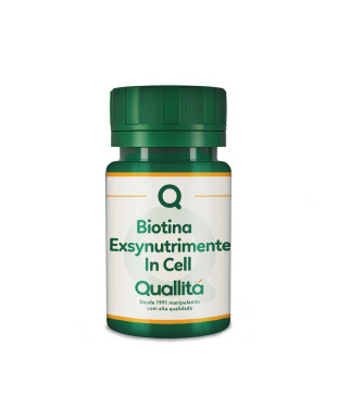 BIOTINA 1MG + EXSYNUTRIMENT 200MG + IN CELL 250MG + MSM 250MG - 60 CÁPSULAS VEGETAIS - FARMACIA QUALLITÁ