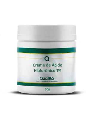 Creme de Ácido Hialurônico 1%- 50g - Pele Hidratada, Firme e Sedosa.