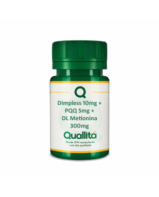 Dimpless 10mg + PQQ 5mg + DL Metionina 300mg - Composto Prevenção do Cabelo Branco em Cápsulas