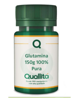 Glutamina 150g 100% Pura L-Glutamina Vegetal – Quallitá - 30 doses 
