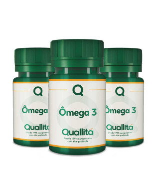  Ômega 3 - 500mg - Kit com 3 unidades de 120 cápsulas