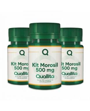Kit 3 Potes de Morosil 500mg – cada pote com 30 Cápsulas Veganas *Com Selo de Autenticidade Galena