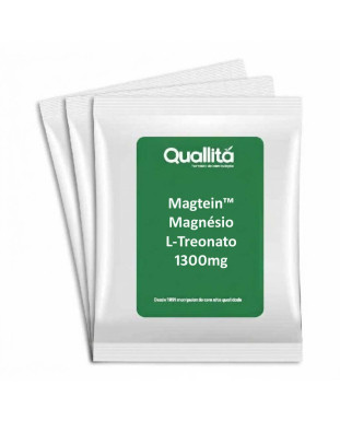 Magtein™ (Magnésio L-Treonato) 1300mg – 15 Sachês - Com selo de autenticidade. Potente pró-aging cerebral.