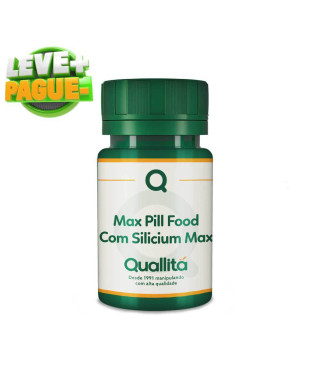 MAX PILL FOOD COM SILICIUM ORGÂNICO - 30 CÁPSULAS - FARMÁCIA QUALLITÁ