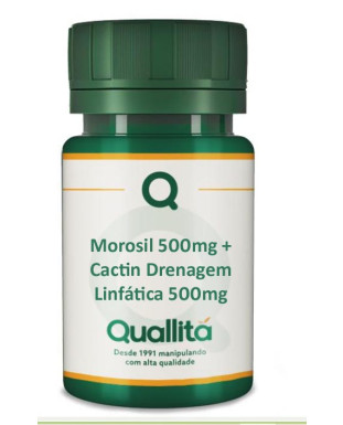Morosil 500mg + Cactin Drenagem Linfática 500mg - 3 potes com 60 Cápsulas cada = 360 Doses com Selo de Autenticidade