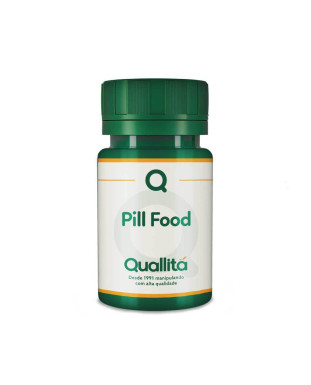 PILL FOOD 180 CÁPSULAS - DL METIONINA 200MG; L CISTEINA 80MG; COLAGENO 25MG; PANTOTENATO CALCIO 25MG; VIT B2 1MG; VIT B6 10MG; BIOTINA 0,2MG; VIT E 3MG; CISTINA 25MG; QUERATINA 25MG; EXTRATO MILHO 20MG– FARMÁCIA QUALLITÁ